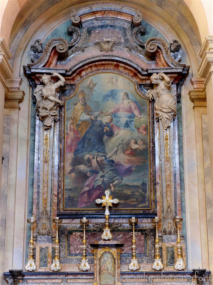 Busto Arsizio (Varese, Italy) - Retable of the altar of St. Ambrose and of the Blessed Juliana in the Basilica of St. John Baptist